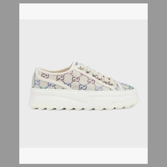 Gucci NWT Treck Multicolor GG Platform Sneakers (ORIG.$1500) w/tax (Size 10)US - Picture 1 of 9